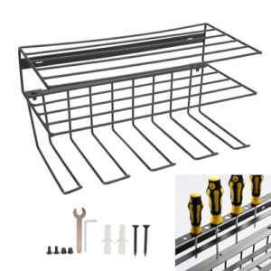 Power Tool Organizer, Floating Tool Shelf Wall Mounted, Power Tool Organizer Wall Mount, 3 Layers Storage Rack, Heavy Duty Tool Storage Rack for Garage Organizer