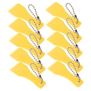 SEWOART 50 Pcs Scraper Scratcher Keychain Tool Scratching Tools Ticket Scratcher Tools Label Scraper Tool Stickers Label Scratcher Ticket Card Labels Yellow Plastic