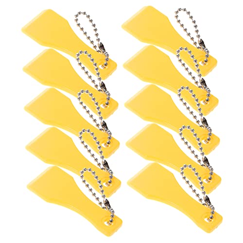 SEWOART 50 Pcs Scraper Scratcher Keychain Tool Scratching Tools Ticket Scratcher Tools Label Scraper Tool Stickers Label Scratcher Ticket Card Labels Yellow Plastic