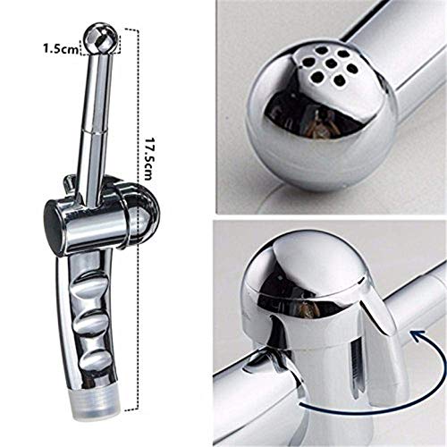 JIYTG Toilet Brush Portable Travel Bidet Sprayer Connects to Faucet Mixer Tap Handheld Bidet Set Toilet Spray Gun Bidet ABS Plastic Seven Hole Spray Head Toilet Companion Woman wash Spray Gun