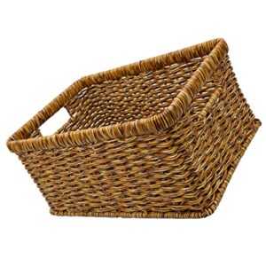 homocono storage basket toilet tank basket baskets for food container basket for toys desktop finishing basket toy storage bin wicker baskets condiments containers keychain holder pp brown