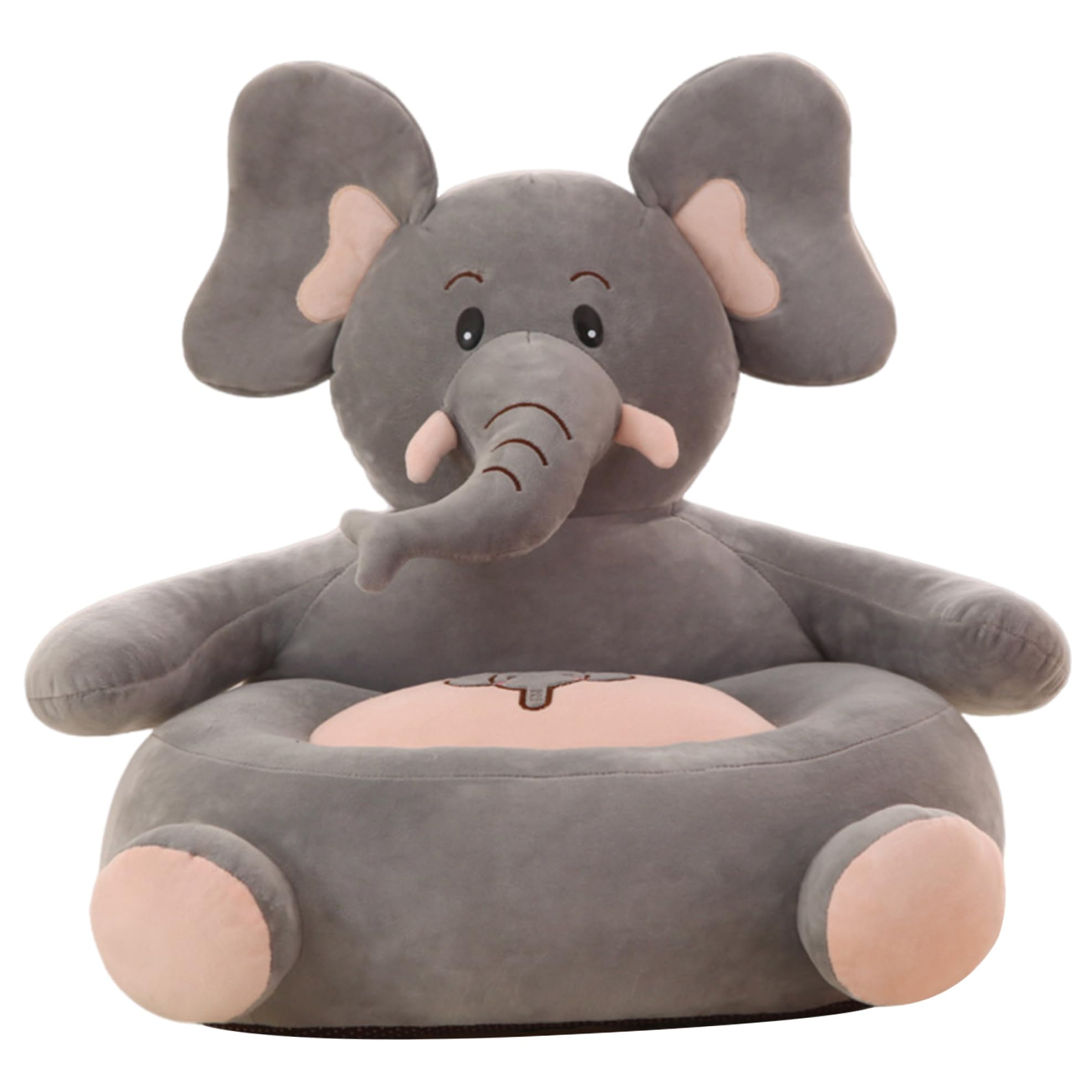 BEAHING Kids Sofa 19.7x19.7x17.7 inch Stuffed Plush Kids Armchair Cute Elephant Toddler Sofa Elastic Baby Armchair for Bedroom Furniture Home Decor Toddler Armchair