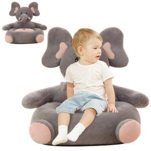 BEAHING Kids Sofa 19.7x19.7x17.7 inch Stuffed Plush Kids Armchair Cute Elephant Toddler Sofa Elastic Baby Armchair for Bedroom Furniture Home Decor Toddler Armchair