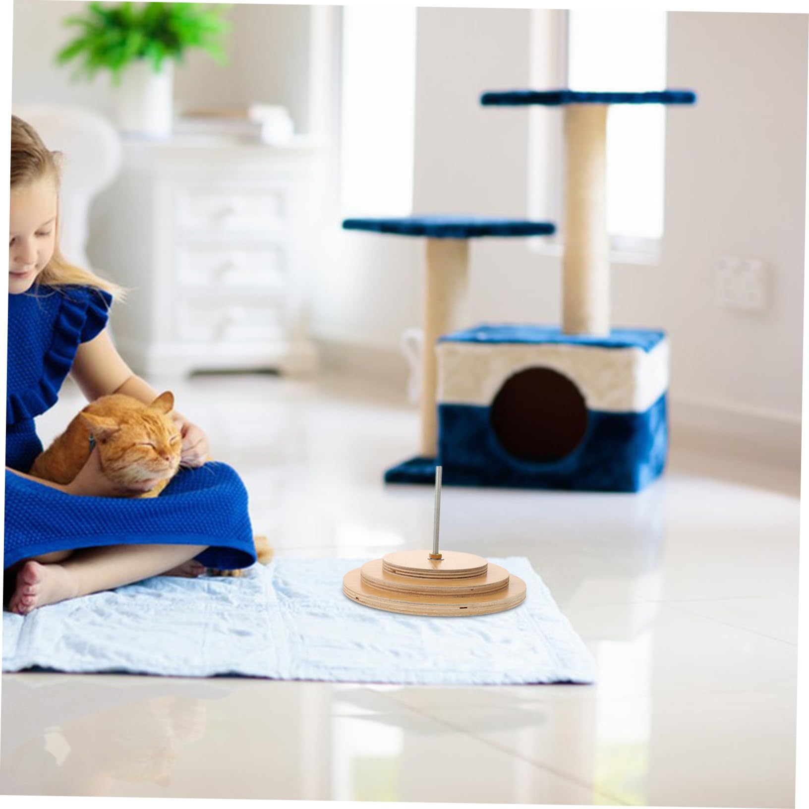 Cat Climbing Frame Accessories Detachable Cat Board Cat Scratcher Accessories Sturdy Cat Platform Cute Cat Scratching Post Wear-Resistant Cat Board DIY Cat Platform Wooden Beige POPETPOP