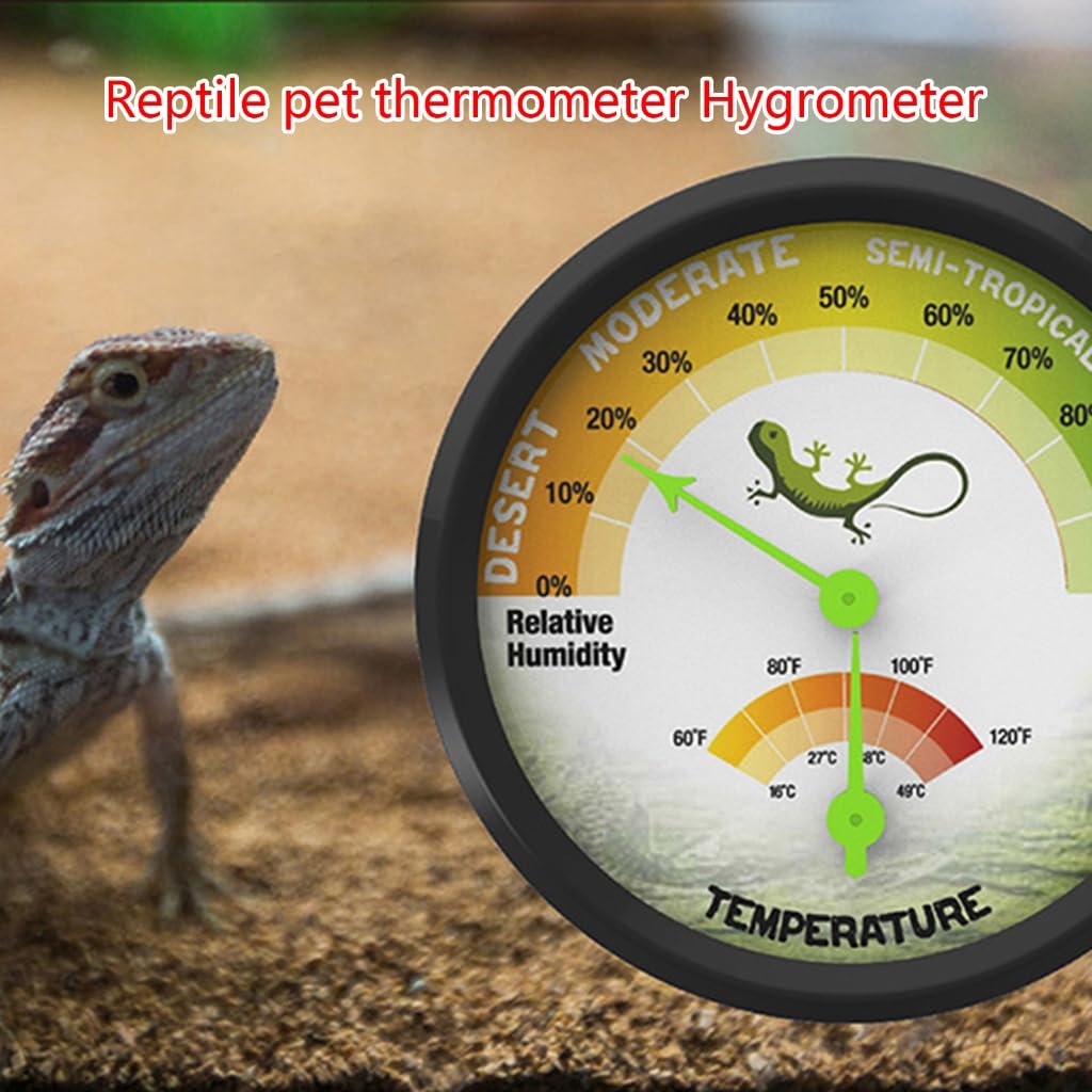 CAZSTYK Pet Rearing Box Gauge Reptile Temperature Humidity Hygrometer 1/2pcs