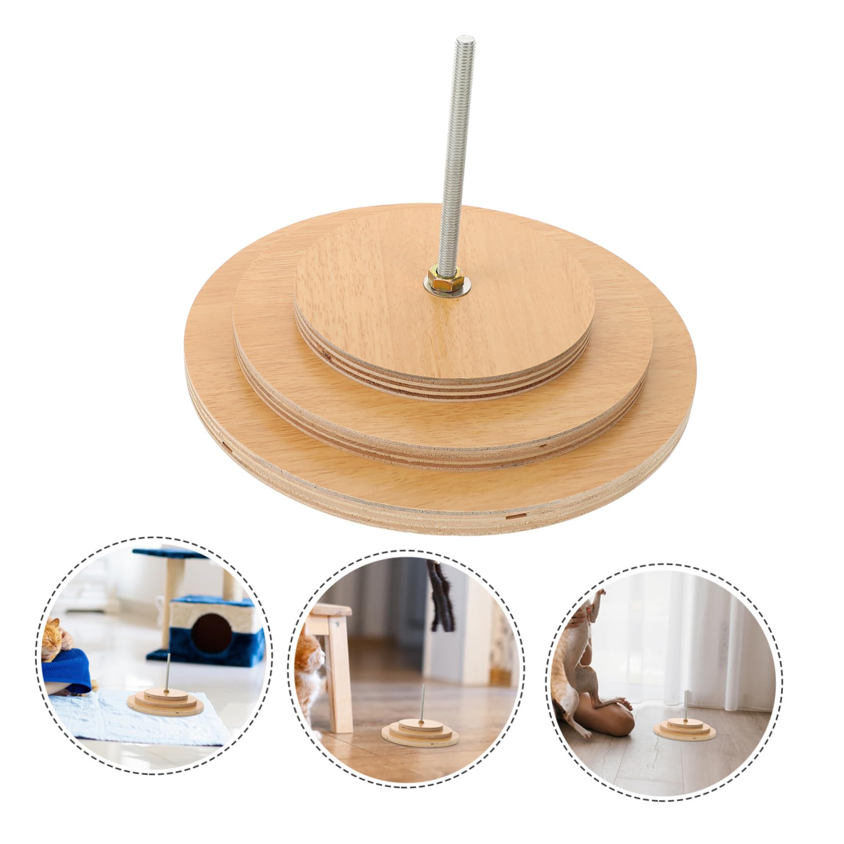 Cat Climbing Frame Accessories Detachable Cat Board Cat Scratcher Accessories Sturdy Cat Platform Cute Cat Scratching Post Wear-Resistant Cat Board DIY Cat Platform Wooden Beige POPETPOP