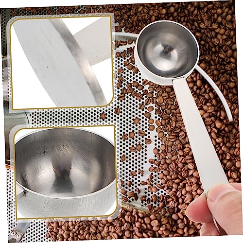 KITANDOVE 2pcs Powder Hammer Measuring Spoon Coffee Bean Pressers Coffee Machine Dual-use Coffee Spoon Coffee Hand Tampers Tea Spoon Tool Coffee Beans Stainless Steel Tampers Silver