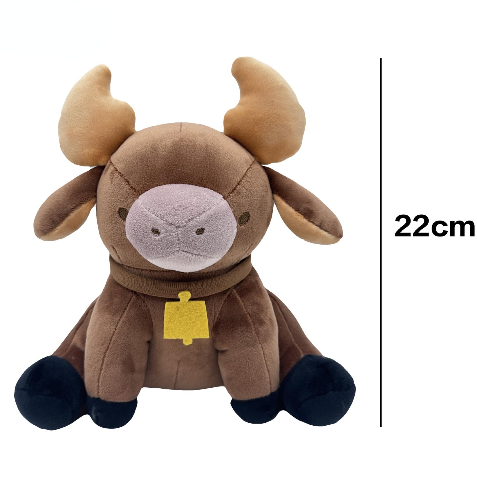 ITPZ Bull Plush Toy,8.6”Brown Palia Chapaa Pillow Doll,Cartoon Toy for Kids’Room Decor,Sitting Bull Gift for Animation Fans and Kids Birthday