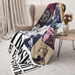 50x40in music album covers soft flannel throw blanket singer 1989 fleece plush blanket music lover blanket for couch party tapestry all season (style-1)