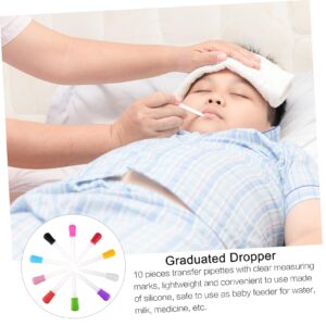 CHILDWEET 10pcs Dropper Medicine Pacifier Crafts Projects Liquid Food Training Feeder Milk Dispenser Fluid Liquid Pipettors Essential Oils Pipettes Child Medicine Dispenser