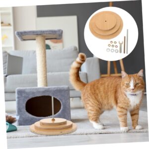 Cat Climbing Frame Accessories Detachable Cat Board Cat Scratcher Accessories Sturdy Cat Platform Cute Cat Scratching Post Wear-Resistant Cat Board DIY Cat Platform Wooden Beige POPETPOP