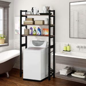 ZTGD Over The Toilet Storage Cabinet, Large Capacity 4-Tier Bathroom Shelves Over Toilet Storage, Freestanding Space Saver Bathroom Shelves Over Toilet for Restroom, Bathroom (Black)