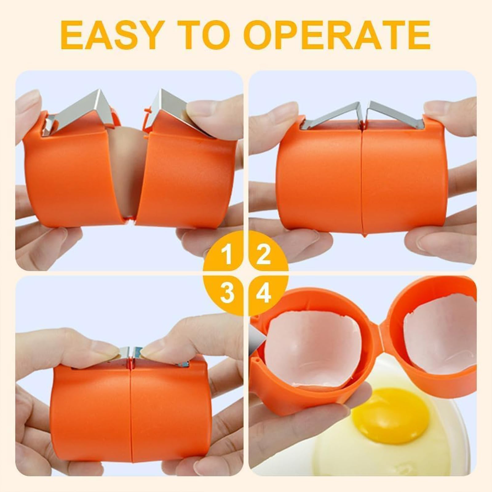 Centrides Egg Shell Opener, Egg Shell Opener, Egg Sheller for Hard Boiled Eggs, Eggshell Opener (3 pcs)