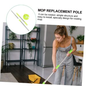 FOYTOKI 1 Set Mop Pole Mopping Floor Cleaner Mop Mopa para Limpiar Pisos Commercial Mop Turnicate Kit Handle Mop Rod Mop Handle Replacement Mops Rotating Mop Accessory Rod Green Plastic