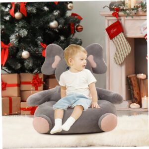 BEAHING Kids Sofa 19.7x19.7x17.7 inch Stuffed Plush Kids Armchair Cute Elephant Toddler Sofa Elastic Baby Armchair for Bedroom Furniture Home Decor Toddler Armchair