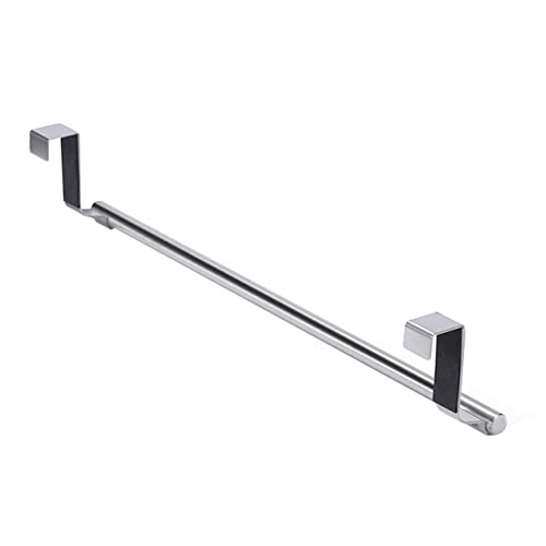 Anneome Traceless Towel Shelf Cabinet Towel Holder Easy Installation Towel Rack Single-bar Towel Rack Seamless Towel Rack Sturdy Towel Rack Hanger Kitchen Towel Bar Silver