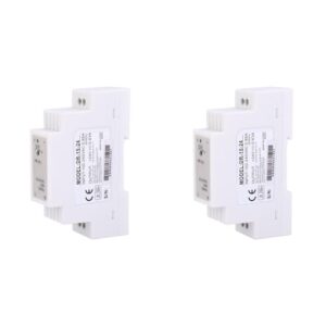 2pcs dr1524 din rail single output switch power supply 15w 24v for control cabinet