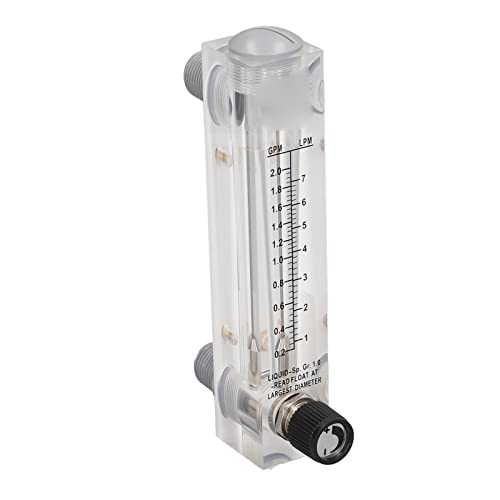 YLHHWVY Meter 0.2-2GPM Meter High Accuracy Panel Type Acrylic Liquid Flowmeter Science Lab Flowmeters