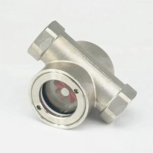 3/4" bspp female ss304 stainless steel glass window sight flow indicator with impeller 2.5 mpa