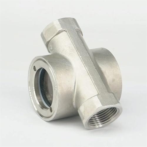 3/4" BSPP Female SS304 Stainless Steel Glass Window Sight Flow Indicator with Impeller 2.5 Mpa