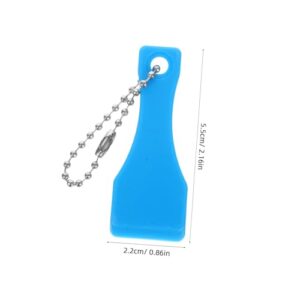 LALAFINA 10pcs Scratch-Offs Film Scraper Tool Thumb Keyring Scratcher Scraper for Label Plastic Scratch Off Tool Keychain Scratcher Keyring Scraper Tool Card Scraper Tool Abs Blue