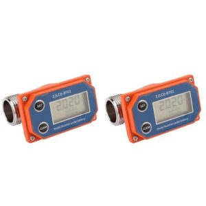 2pcs water flowmeter lcd display digital flowmeter stainless steel for farmland irrigation water plant