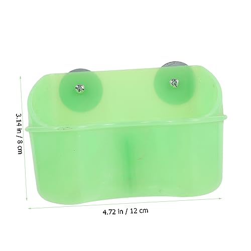 BESPORTBLE Box Bird Food Box Bird Cage Bird Feeders Pet Supplies Bird Food Dispenser Convenient Bird Feeder Bird Feeding Cup Bird Food Bowl Parrot Food Container Plastic Light Green