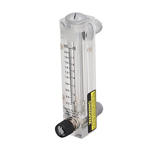 YLHHWVY Meter 0.2-2GPM Meter High Accuracy Panel Type Acrylic Liquid Flowmeter Science Lab Flowmeters