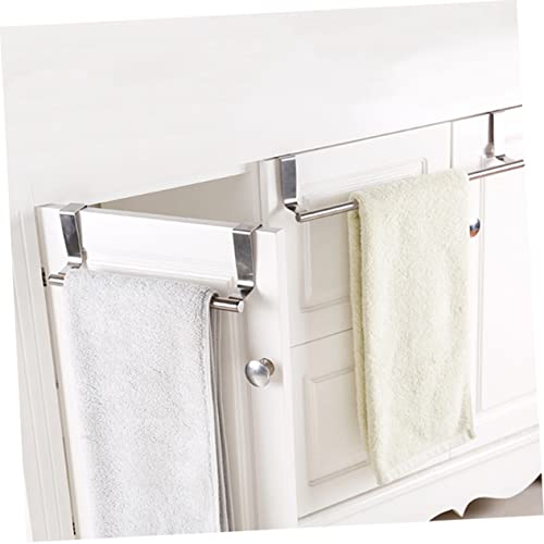 Anneome Traceless Towel Shelf Cabinet Towel Holder Easy Installation Towel Rack Single-bar Towel Rack Seamless Towel Rack Sturdy Towel Rack Hanger Kitchen Towel Bar Silver