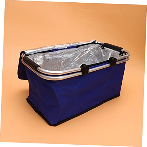 KICHOUSE Box Outdoor Portable Incubator Food Warmer Bags Insulated Cooler Bags Picnic Cooler Bag Hot Food Bags Insulated Grocery Bag Clear Bread Bins for Kitchen Cake Insulated Bag Blue