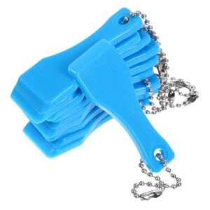 lalafina 10pcs scratch-offs film scraper tool thumb keyring scratcher scraper for label plastic scratch off tool keychain scratcher keyring scraper tool card scraper tool abs blue