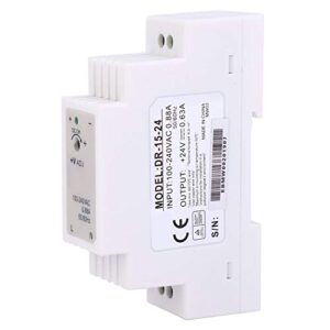 2pcs DR1524 DIN Rail Single Output Switch Power Supply 15W 24V for Control Cabinet