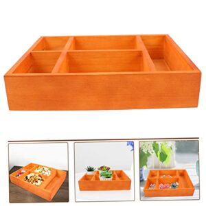 Garneck Tea Bag Storage Box Service Plate Tea Organizer for Tea Storage Jewelry Organizer Trays for Drawers Coffee Accessories for Espresso Machine Snacks Tray Tea Bags Light Brown Wooden