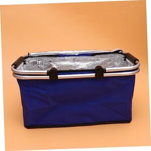 KICHOUSE Box Outdoor Portable Incubator Food Warmer Bags Insulated Cooler Bags Picnic Cooler Bag Hot Food Bags Insulated Grocery Bag Clear Bread Bins for Kitchen Cake Insulated Bag Blue