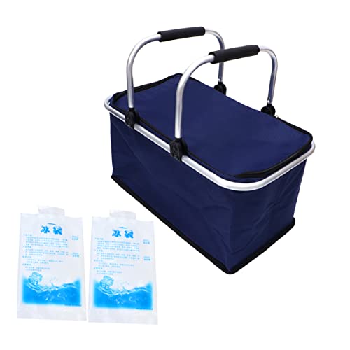 CRAFTHROU Box Outdoor Portable Incubator Food Bag Insulated Grocery Bag Food Warmer Bags Warming Bin Food Warmer Carrier Bags Bbq Utensils for Grill Fridge Food Magnets Insulation Bags Blue