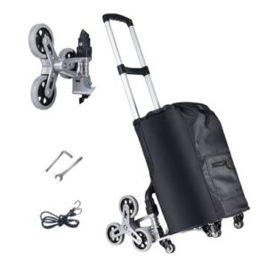 yoakaiax multifunctional folding shopping cart with storage bag strong load-capacity portable personal collapsible grocery cart with swivel wheels black black