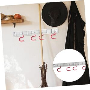 Unomor Broomstick Wall Mount Clothing Rack Mutitool Garage Tool Organizer Mop Hanging Hooks Broom Mop Holder Broom Hanger Broom Organizer Wall Hanging Broom Gripper Mops Aluminum Alloy