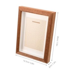 BCOATH Medal Storage Box Picture Frames Display Cabinet Table Top Display Case Display Shelf Photo Frame Display Shelves Badge Picture Holder Photo Display Frame Race Medal Display Wood