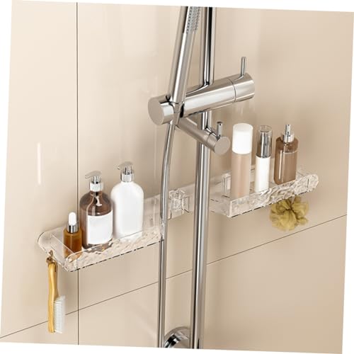 COOLHIYA Household Storage Shelf Storage Bracket Abs Wall Floating Shelf Wall Storage Rack