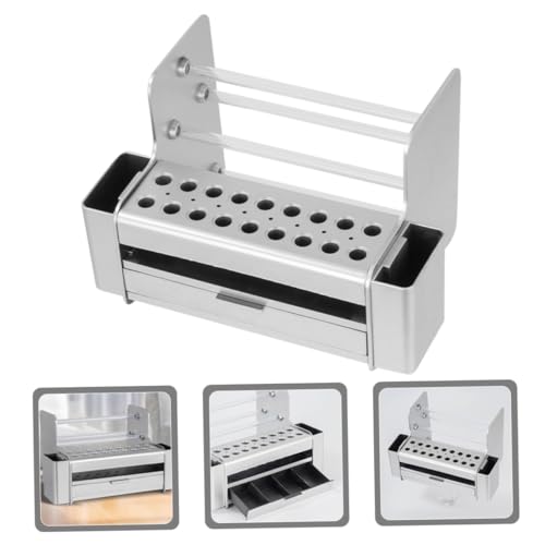 WOONEKY Tool Storage Box Hammer Rack Desktop Tool Organizer Holder Portable Tool Organizer Rack Garage Tool Organizers Tool Organizer Holder with Drawer Pliers Organizer Tools Silver Pvc