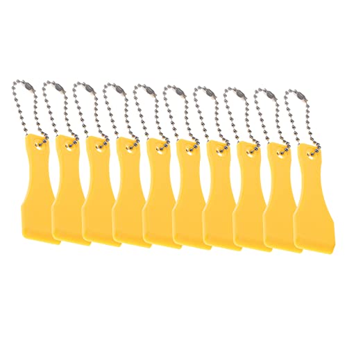 KONTONTY 20 Pcs Scraper Scratcher Tool Scraper for Pottery Tickets Ticket Scraping Tool Ticket Card Scratch Off Tools for Cards Scraper for Ticket Yellow Plastic