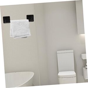 Amosfun Rag Towel Bar Bathroom Towel Rack Stick on Towel Rack Towel Racks for Bathroom Wall Mounted Wall Towel Mounted Towel Rack Rod Kitchen Towel Holder Hand Drying Pp Black