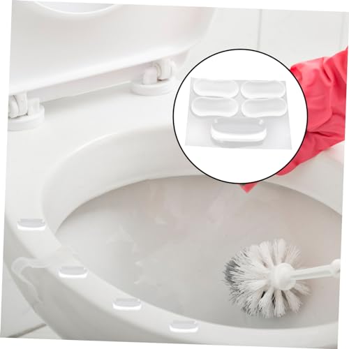 Hemobllo 4sets Toilet Seat Cushion Toilet Covers Toilet Gaskets Bidet Bumpers for Toilet Seats Toilet Seat Bumper Pads Clear Bumpers for Cabinets Furniture Bumpers Silicone 20pcs*4