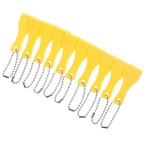 KONTONTY 20 Pcs Scraper Scratcher Tool Scraper for Pottery Tickets Ticket Scraping Tool Ticket Card Scratch Off Tools for Cards Scraper for Ticket Yellow Plastic