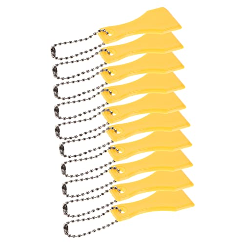 KONTONTY 20 Pcs Scraper Scratcher Tool Scraper for Pottery Tickets Ticket Scraping Tool Ticket Card Scratch Off Tools for Cards Scraper for Ticket Yellow Plastic