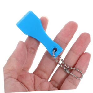 LALAFINA 10pcs Scratch-Offs Film Scraper Tool Thumb Keyring Scratcher Scraper for Label Plastic Scratch Off Tool Keychain Scratcher Keyring Scraper Tool Card Scraper Tool Abs Blue