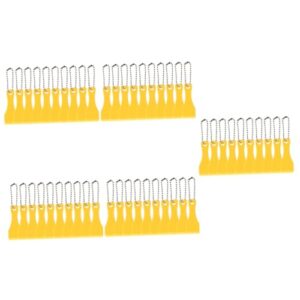 kontonty 50 pcs scraper ticket scratcher tools scraper for pottery tickets scraper tool for ticket scratcher key ring scratching tools handy scraper yellow plastic