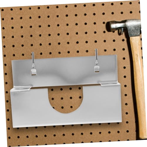 Hemobllo 5pcs Hook Hole Board Peg Board Grinder Accessory Pegboard Hook Grinding Machine Holder Sanding Machine Holder Pegboard Rack Metal Protector Cutting Machine Holder Silver Iron