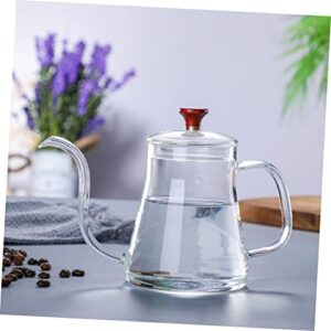 CRAFTHROU Coffee Hand Pot Office Coffee Pot Tea Pour Kettle Expresso Coffee Machine Stovetop Kettle Drip Coffee Maker Stainless Coffee Maker Espresso Stovetop Cafeteras Expresso Glass