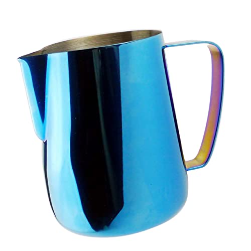 HOLIDYOYO Coffee Storage Cup Espresso Machines Latte Art Cup Tea Creamer Pitcher Cappuccino Maker Pitcher Coffee Container Simple Coffee Cup Espresso Shots Coffee Frothing Pitcher Blue